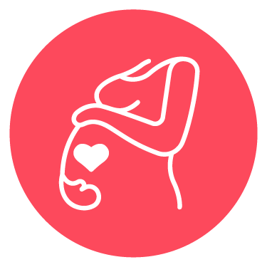 pregnant woman icon pink