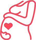 pregnant woman icon pink